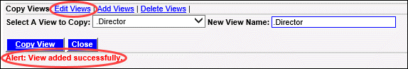 SecureSheet copy and edit view options in the views management panel