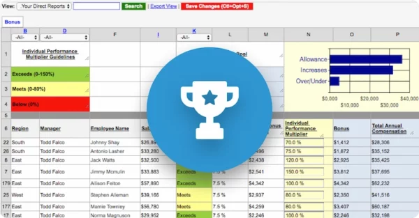 bonus spreadsheet incentive compensation management software