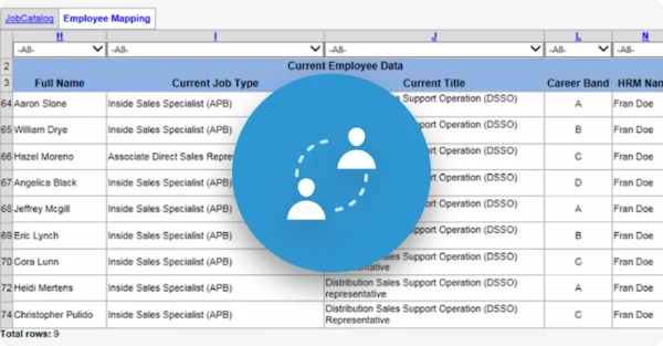 Job code mapping and validation software