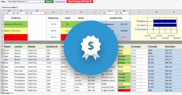 Merit compensation software
